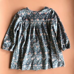Zara Baby Girl Velvet Floral Dress